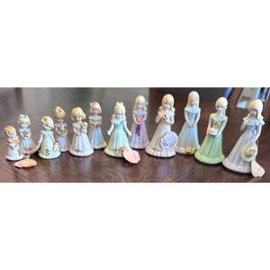 Vintage ENESCO Growing Up Birthday Girl Figurines Ages 1-12